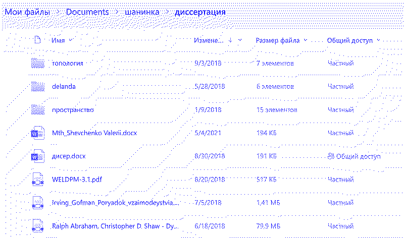 Папка с файлами магистерской диссертации